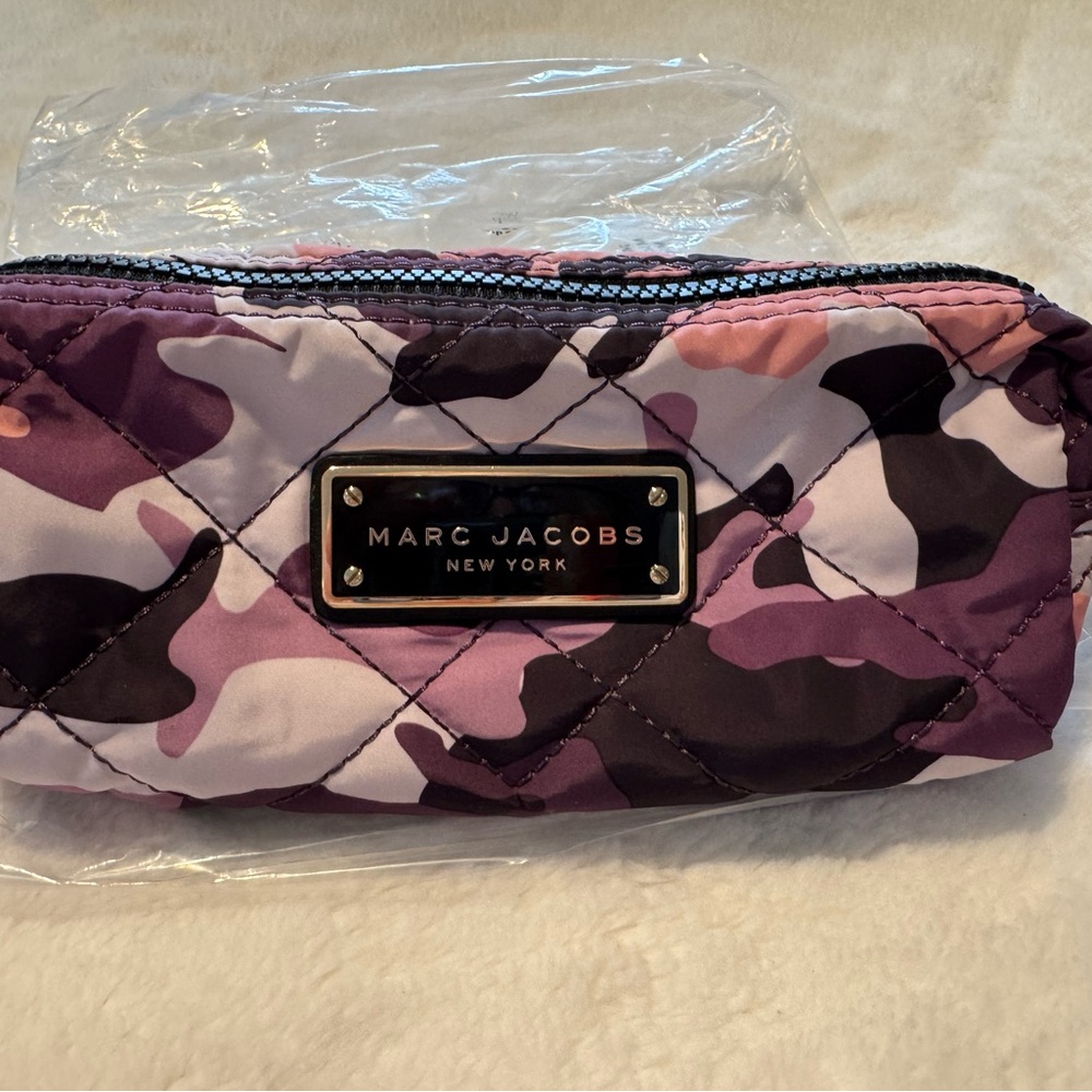 Marc Jacobs Quilted Camouflage Pouch - Pink and Purple